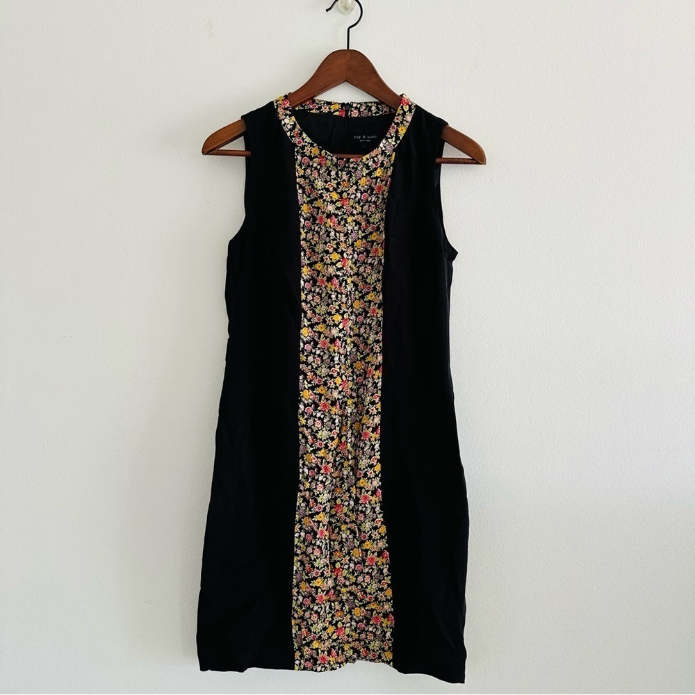 Rag & Bone 100% Silk Sleeveless Dress Floral Print Sz 6